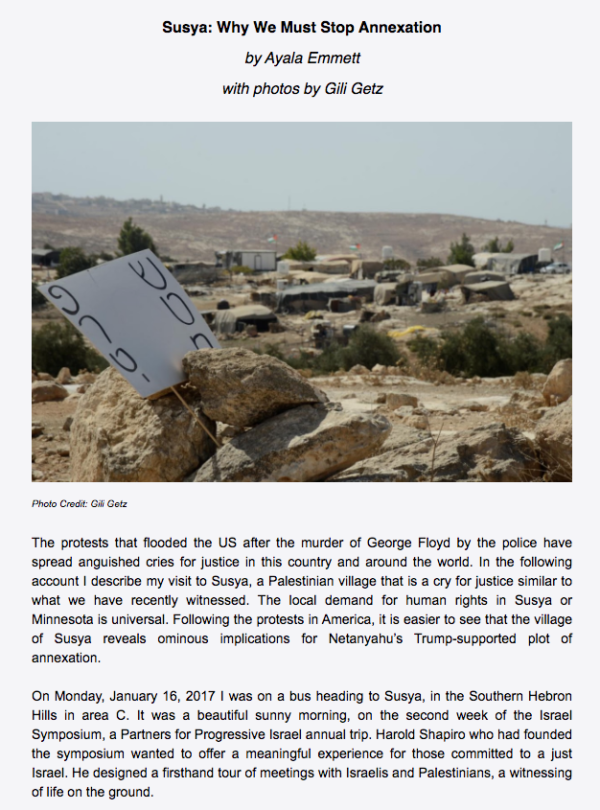 Stop Annexation Now – Partners For Progressive Israel